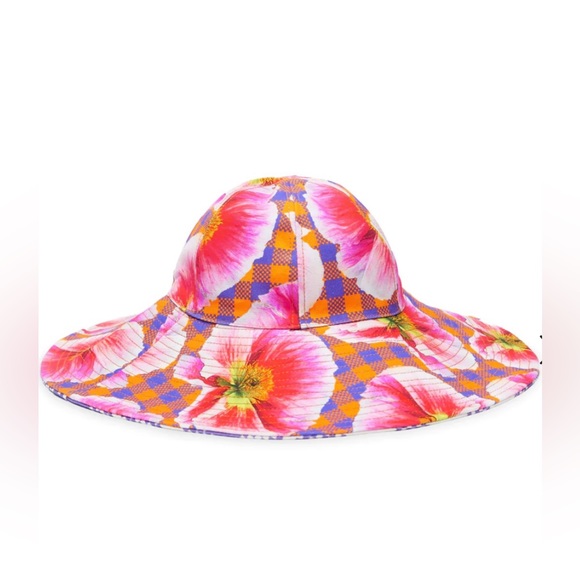 Hattie x Gorman Poppy Gingham Floppy Hat - Picture 2 of 10